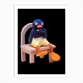 angry pingu meme Art Print