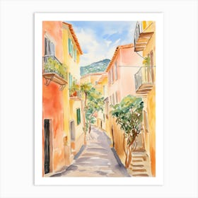 Rome, Italy Watercolour Streets 3 Art Print