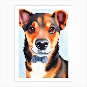 Miniature Pinscher 3 Watercolour Dog Art Print