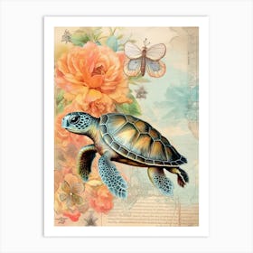 Beach House Sea Turtle  6 Art Print