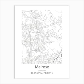 Melrose Park,United States Minimalist Map Poster