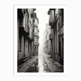Porto, Portugal, Spain, Black And White Photography 4 Art Print