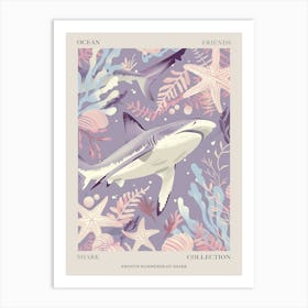 Purple Smooth Hammerhead Shark 1 Poster Art Print