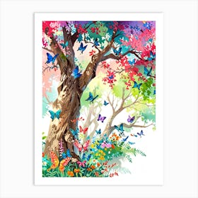 Butterfly Tree 2 Art Print