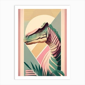 Alectrosaurus Pastel Dinosaur Art Print