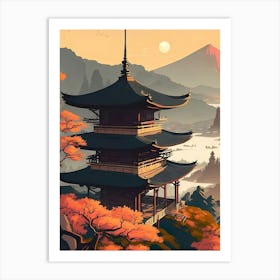 Japanese Pagoda 1 Art Print