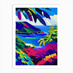 Maui Hawaii Colourful Painting Tropical Destination Art Print