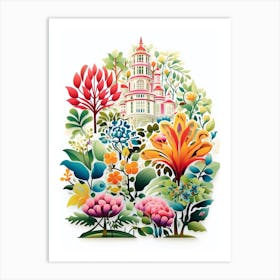 Bellingrath Gardens Usa Modern Illustration  Art Print