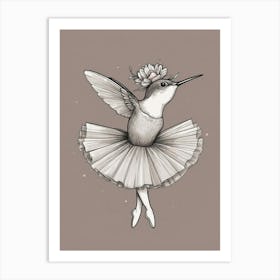 Ballerina Hummingbird Art Print