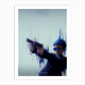 Matrix Resurrections Jessica Henwick In A Pixel Dots Art Style Art Print