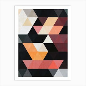 Colorful triangles in harmony 3 Art Print