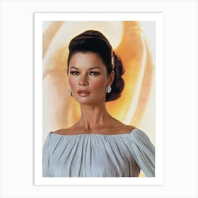 Catherine Zeta Jones Retro Collage Movies Art Print