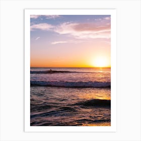 Sunset Surfers V Art Print
