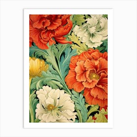 Victorian Floral Wallpaper 4 Art Print