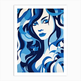 Blue Girl 1 Art Print