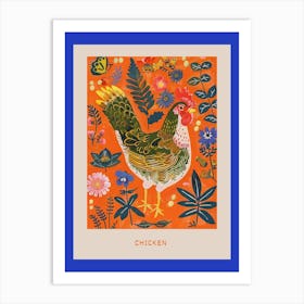 Spring Birds Poster Chicken 1 Art Print