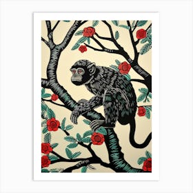 Monkey In A Tree Art Print