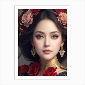 Chinese Beauty Art Print