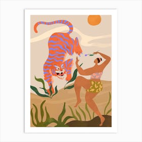 Tiger Dance Art Print