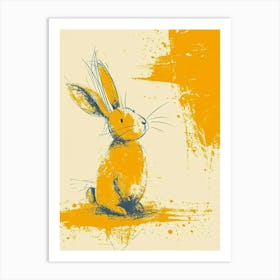 Yellow Rabbit 3 Art Print