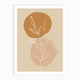 Nuremberg Botanical Garden Boho Line Art Art Print