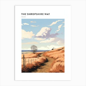 The Shropshire Way England 1 Hiking Trail Landscape Poster Art Print