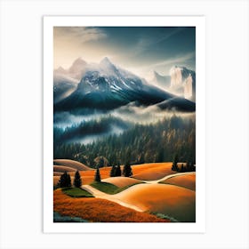 Landscapes Of The Alps Art Print
