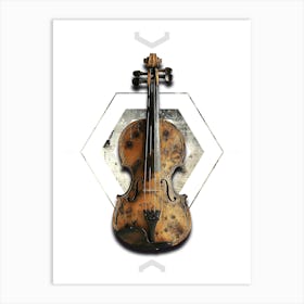 Poster Violin Illustration Art 02 Art Print