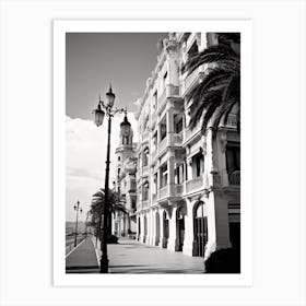 Malaga, Spain, Mediterranean Black And White Photography Analogue 4 Art Print