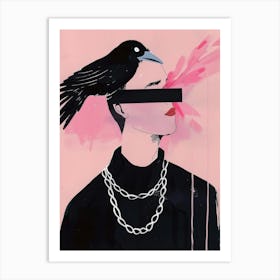 Crow and Woman Art Print