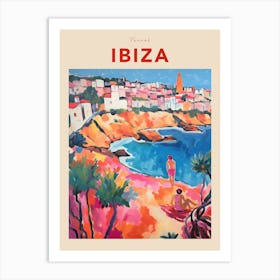 Ibiza Spain 2 Fauvist Travel Poster Art Print