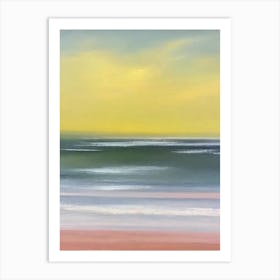 Camber Sands, East Sussex Bright Abstract Art Print