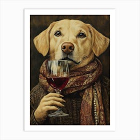 Whimsical Lab Drinking Art Print