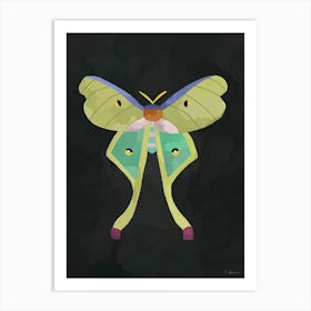 Green Moth Art Print