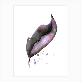 Gentle Curve - Minimalist Watercolor Leaf Art Print