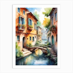 Watercolor Of Venice 3 Art Print