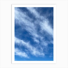 Blue Sky With Clouds 2 Art Print