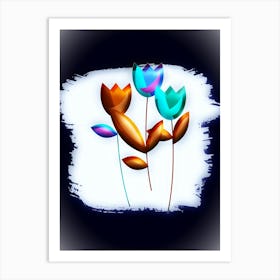 Abstract Floral Tulips Art Print