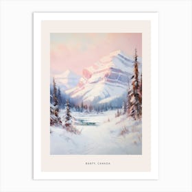 Dreamy Winter Painting Poster Banff Canada 2 Art Print