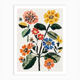 Painted Florals Lantana 3 Art Print