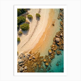 Aerial View Of A Beach 4 Art Print