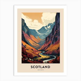 Ben Nevis Scotland 1 Vintage Hiking Travel Poster Art Print