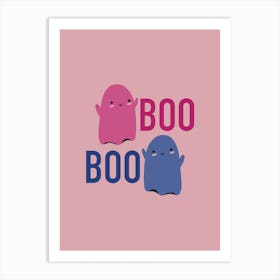 Ghosts on Pink Art Print