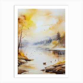 Sunset By The River 13 Art Print