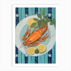 Crawfish Italian Still Life Painting Art Print