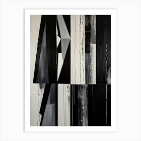 Abstract Black And White Painting 6 Poster