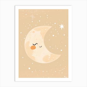 Cute Moon Art Print