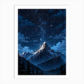 Night Sky With Stars 1 Art Print