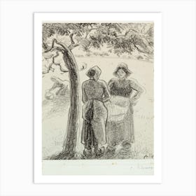 Landscape In Brittany, Camille Pissarro Art Print