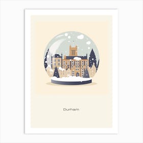 Durham United Kingdom Snowglobe Poster Art Print